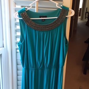 New with tags-Sleeveless teal maxi dress